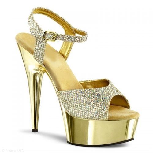 Dansschoenen in goud met glitters | Glitterheels | Delight-609