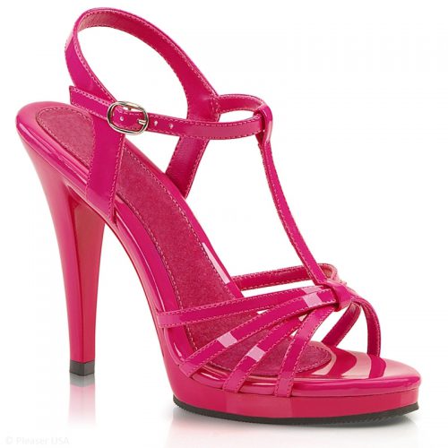 Fuchsia sandalen maat 42 43 44 45 met hoge hakken en bandjes