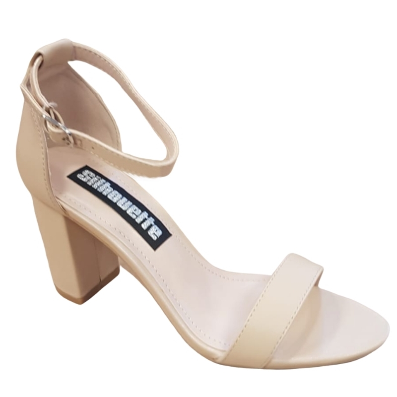 Gelovige Uitgestorven Fraude Sandaal met blokhak beige | Beige sandalen met blokhak 8 cm | Silhouette
