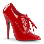 Oxford pumps met hoge hakken in rood lak | Rode Oxford pumps in grote maten