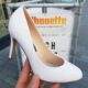 Witte pumps met ronde neus en naaldhak | Witte hoge hakken met ronde neus