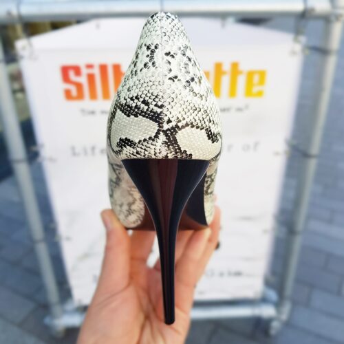 Snake print pumps die lichtgeven in het donker | Snake print pumps met naaldhak