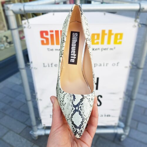 Snake print pumps die lichtgeven in het donker | Snake print pumps met naaldhak