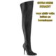 Zwarte overknee laarzen voor curvy dames | Zwarte overknee laarzen extra wijd