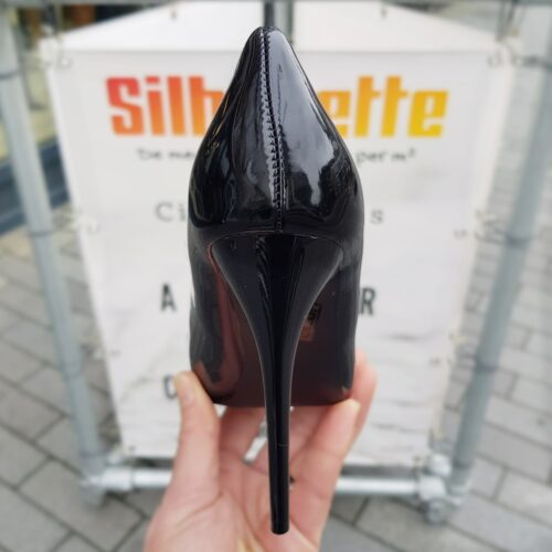 Zwarte lak pumps met hoge naaldhak | Klassieke zwarte lak pump