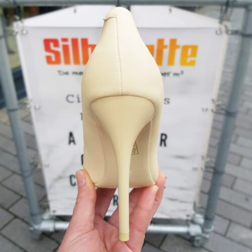 Lichtgele pumps met hoge hak | Gele pump met naaldhak