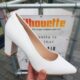 Witte pumps met blokhak in grote maten | Witte pumps met stevige hak in grote maat