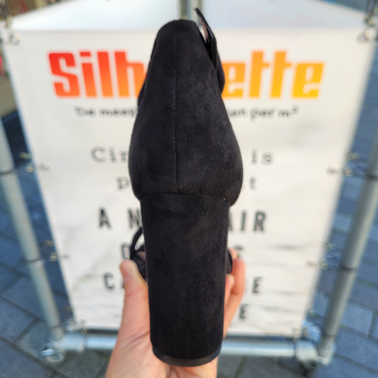 Zwarte sandalen met blokhak | Zwarte open schoentjes met stevige hak