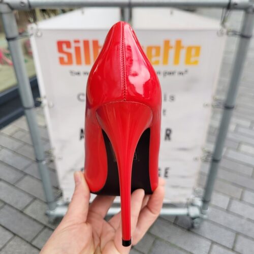 Rode lak pumps met hoge naaldhak | Klassieke pump met stiletto hak in rood lak