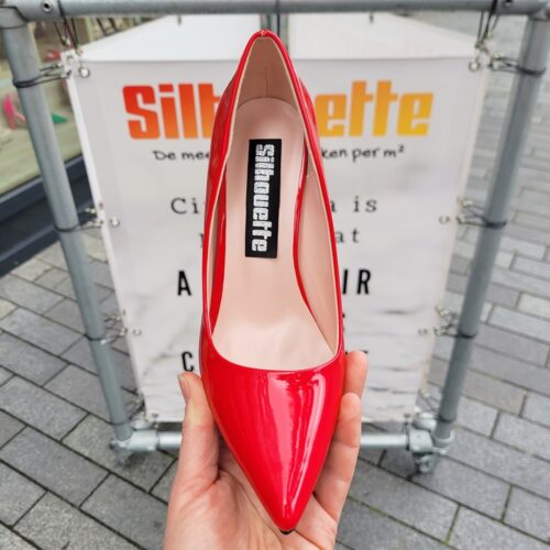 Rode lak pumps met hoge naaldhak | Klassieke pump met stiletto hak in rood lak