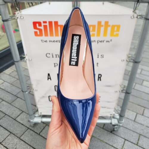 Donkerblauwe pumps met hoge naaldhak | Klassieke pump met stiletto hak in donker blauw