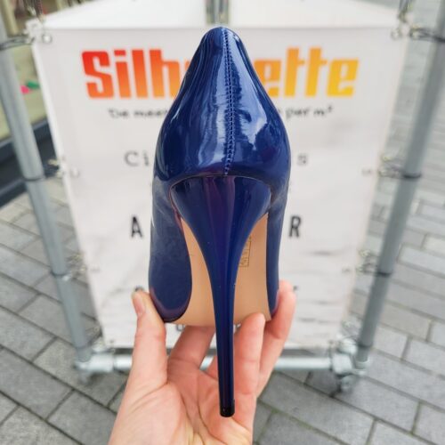 Donkerblauwe pumps met hoge naaldhak | Klassieke pump met stiletto hak in donker blauw