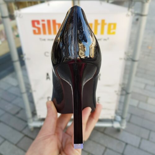 Zwarte pumps met sneaky blokhak | Zwarte pumps met doorzichtige hak