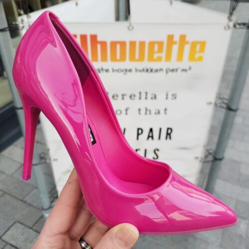 Magenta pumps met hoge hakken | Magenta pumps met naaldhak