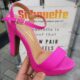 Neon roze sandalen met brede hak van Vizzano | Sandalen met blokhak in neon roze