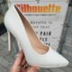 2218-50-064 - Witte hoge hakken met klein plateautje | Witte pumps met hoge hak