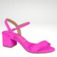Neon roze sandaaltjes met lage hak van Vizzano | Neon roze sandalen met lage blokhak