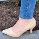 Comfortabele nude pumps met lage naaldhakken | Nude pumps met hak van 7 cm