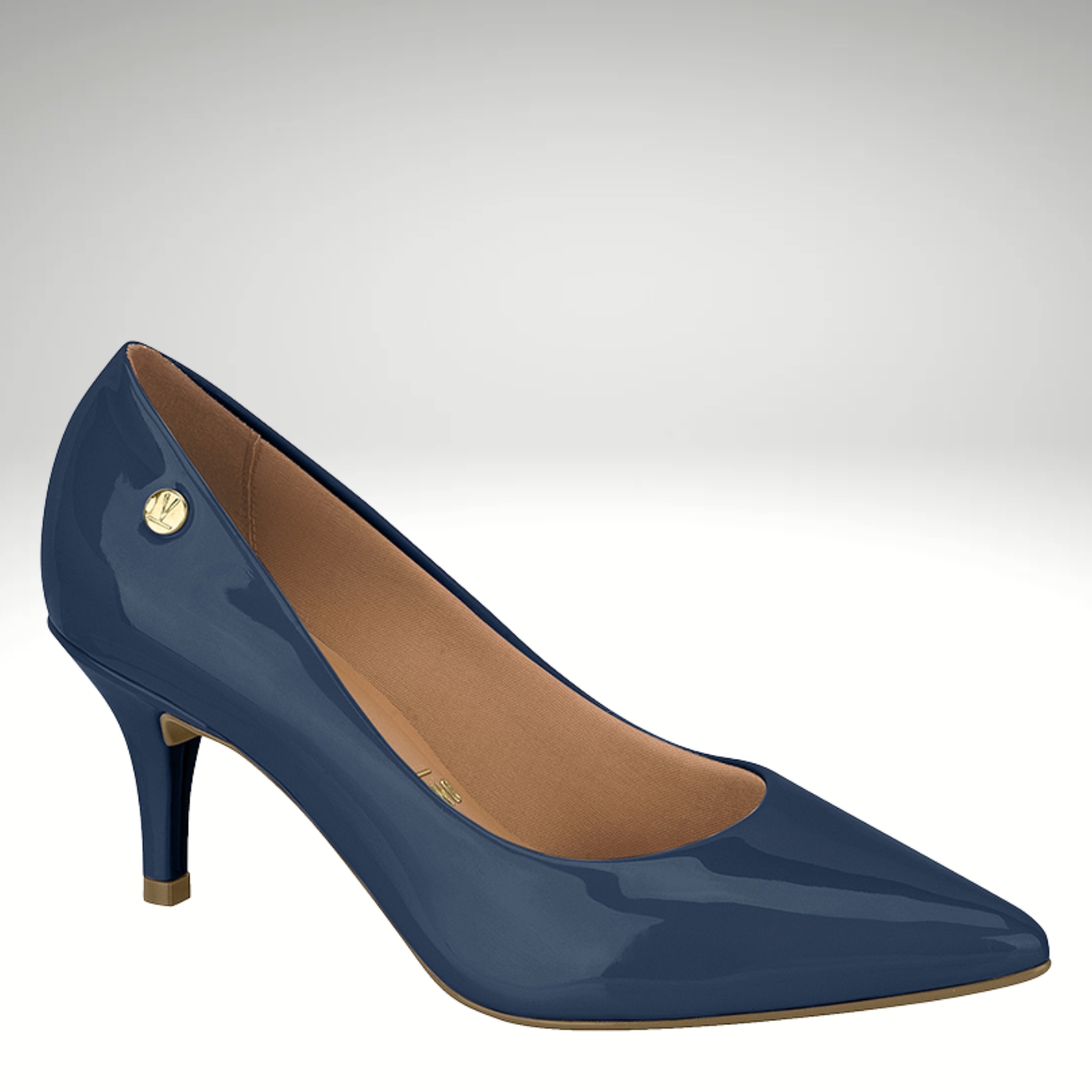 Blauwe lakpumps met lage naaldhak | Blauwe pumps met 7 cm hak