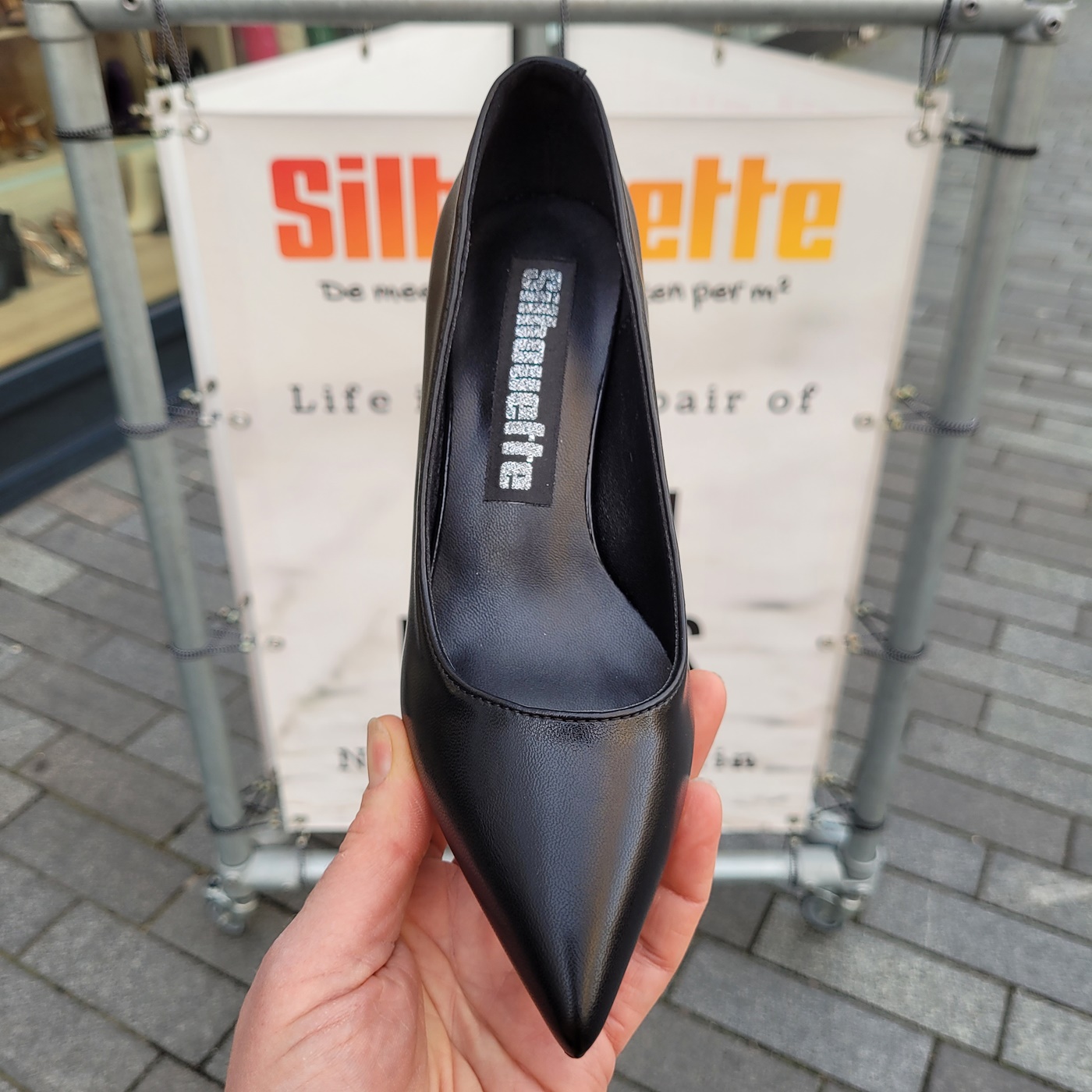 Zwarte leren pumps in kleine maat met 7 cm hak | Zwarte leren pumps voor kleine voeten