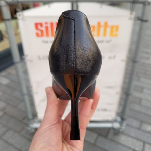 Zwarte leren pumps in kleine maat met 7 cm hak | Zwarte leren pumps voor kleine voeten