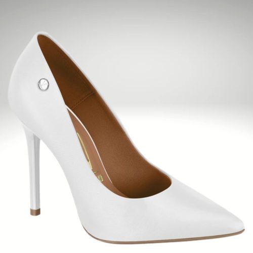 Vizzano witte pumps met 10 cm hoge naaldhak | Witte hoge hakken met puntneus