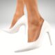 Witte 10 centimeter hakken | Mat witte pumps met 10 cm naaldhak