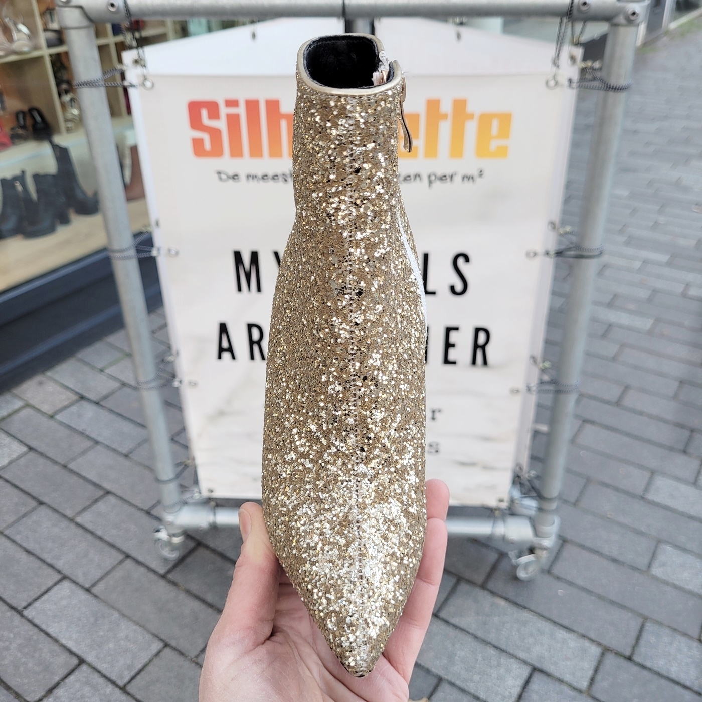 Gouden glitterlaars in kleine maten | Glitterlaarsjes in goud voor kleine voeten