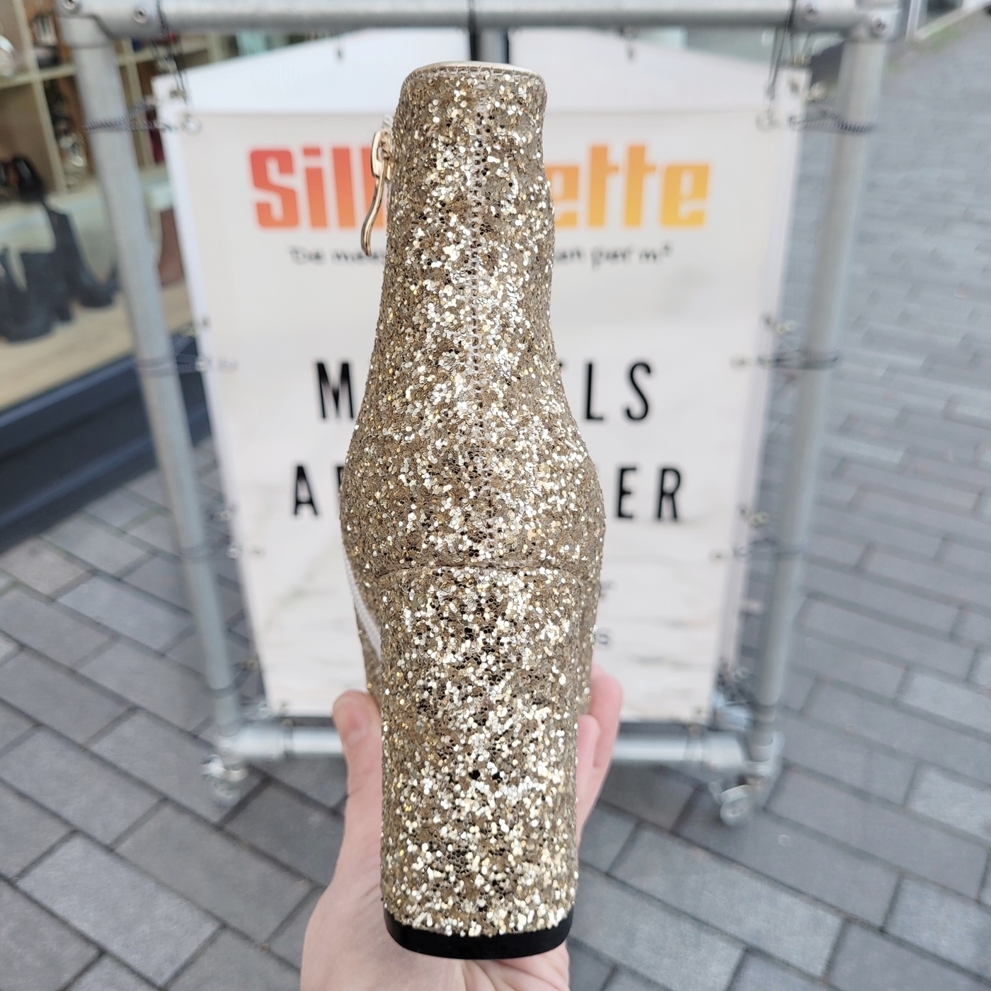 Gouden glitterlaars in kleine maten | Glitterlaarsjes in goud voor kleine voeten