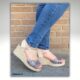 Gekleurde sleehakken met open teen | Kleurige sleehakken met touwzool