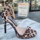 Luipaardprint sandalen met 11 cm hak en smalle bandjes | Luipaard high heels met smalle bandjes